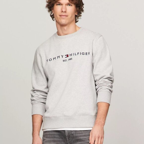 NWT Tommy Hilfiger Embroidered Logo Sweatshirt XL Grey - Picture 1 of 10